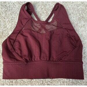 Lululemon Breathe It In Bra Medium Support Garnet Size 2 EUC